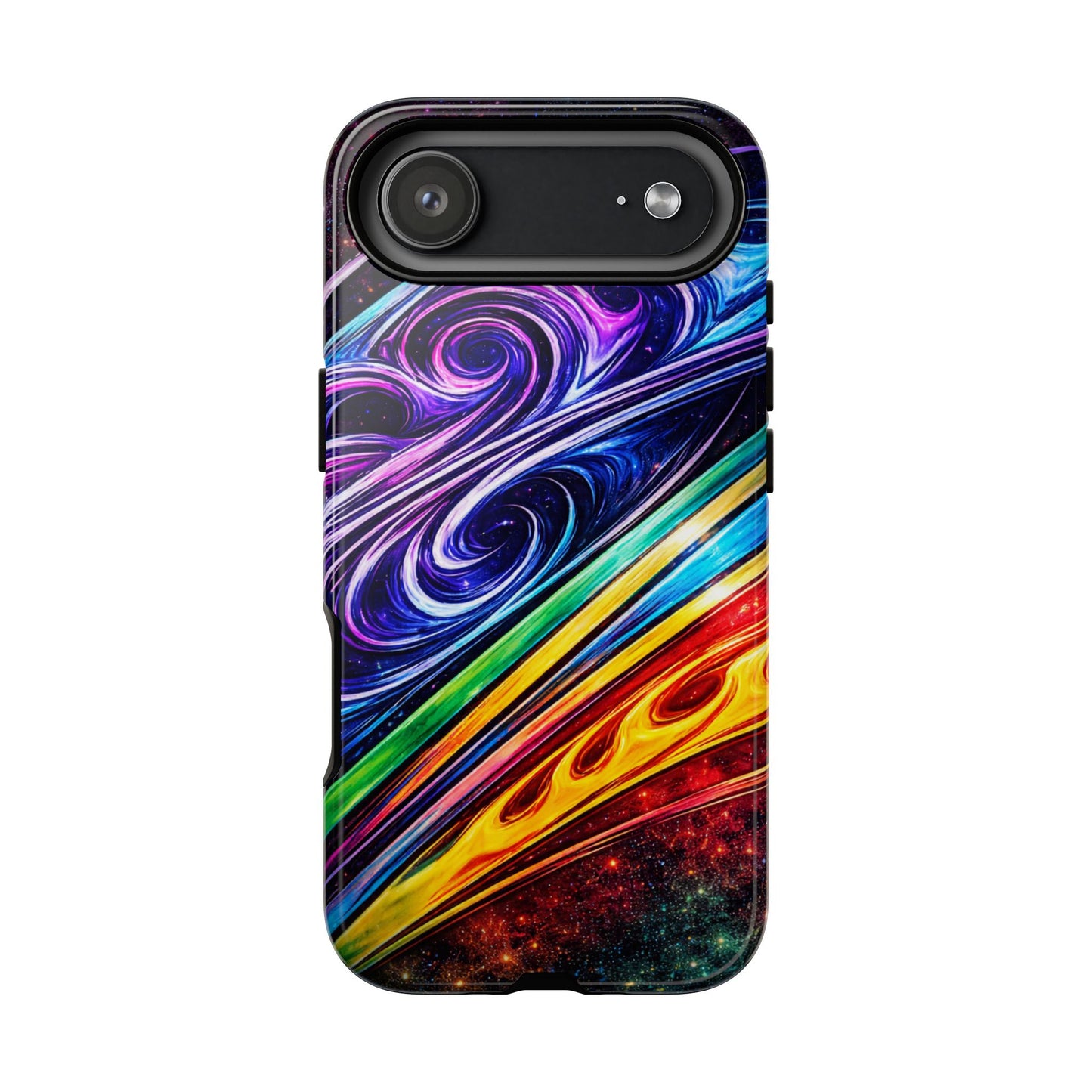 Abstract Cosmic Swirls phone case | Galaxy Rainbow Protective Case