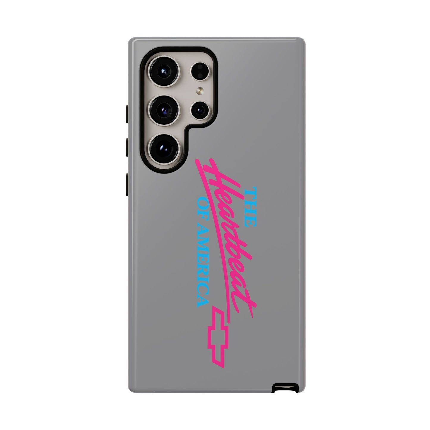 Silver “The Heartbeat of America” Retro Chevy Logo, Slim Protective Cover