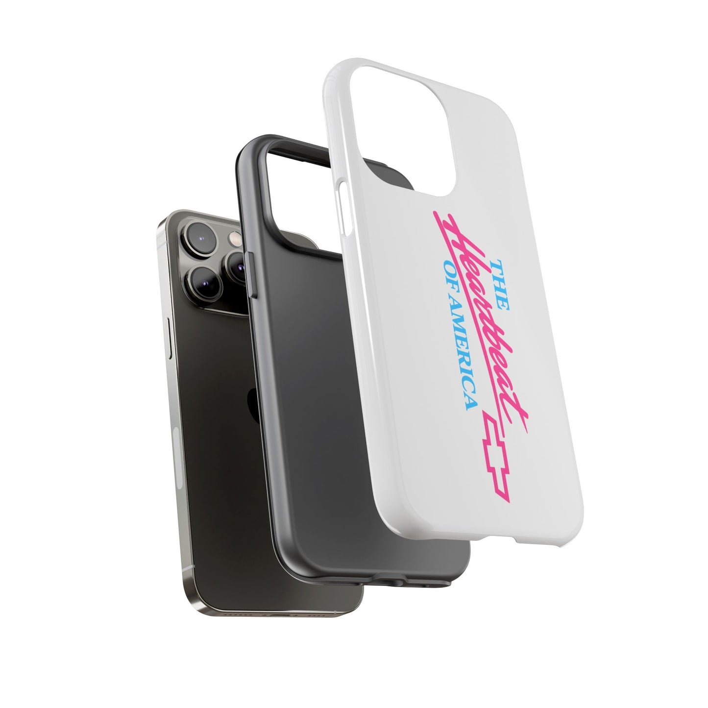 White  “The Heartbeat of America” Retro Chevy Logo, Slim Protective Cover