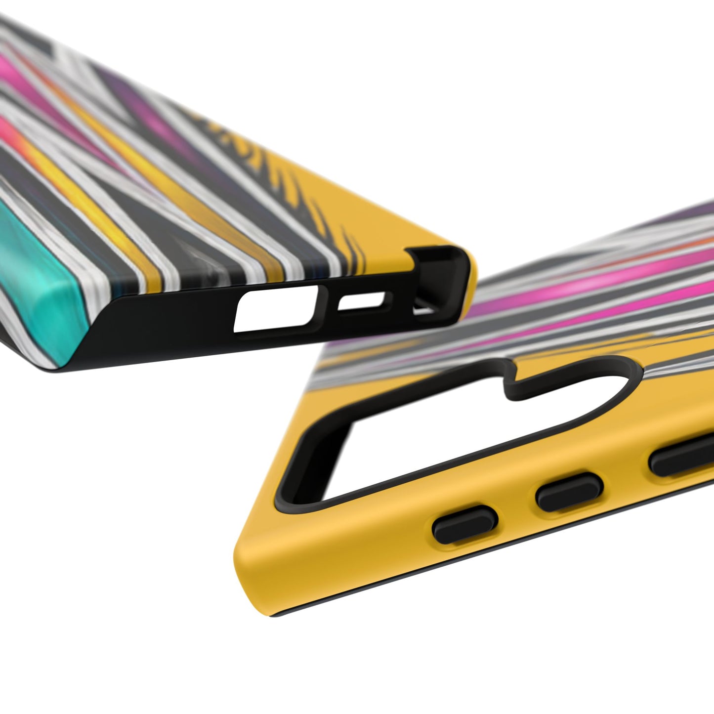 Yellow Abstract Stripes Phone Case | Tough Protective Phone Case