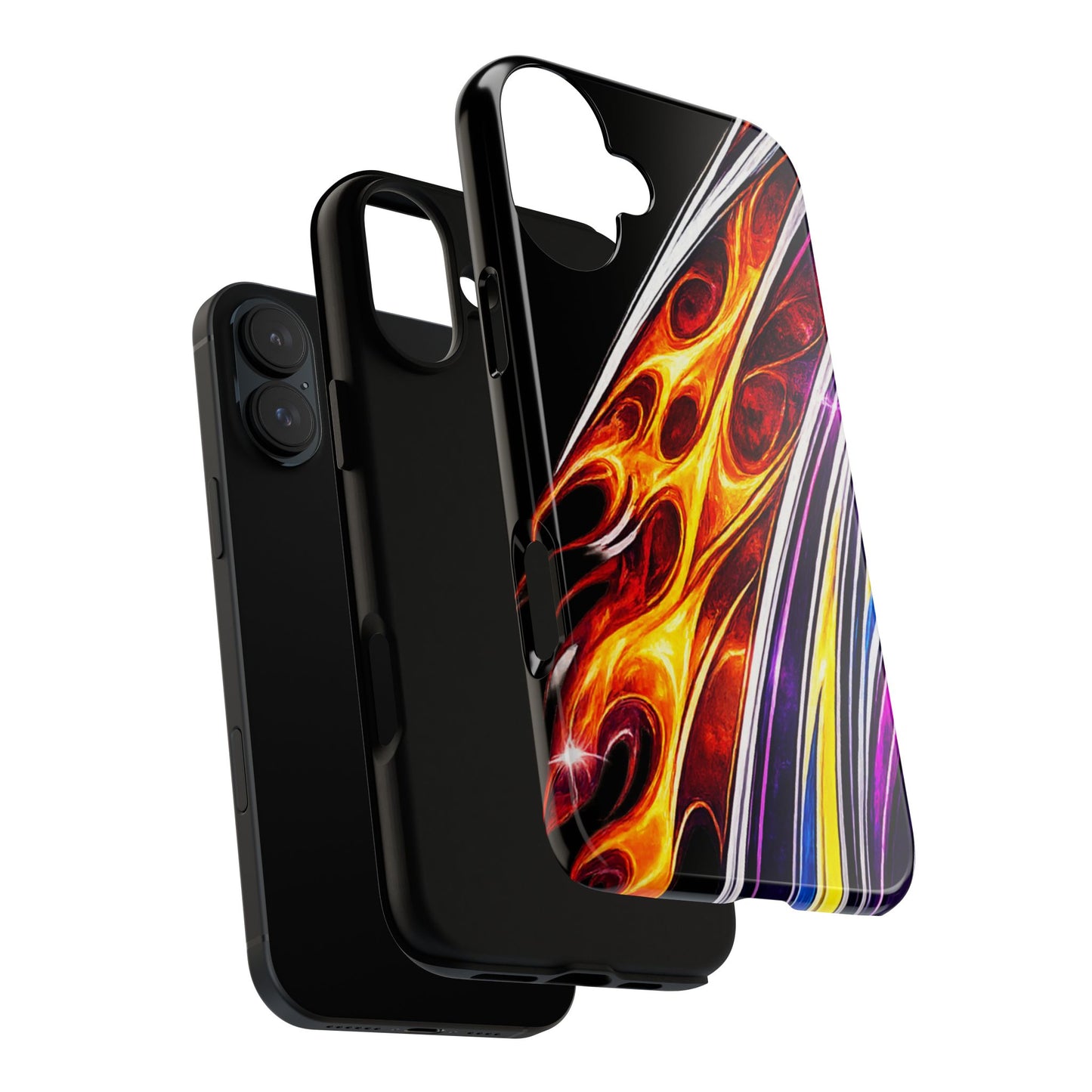 Flaming Abstract Stripes Tough Case | Colorful Phone Cover