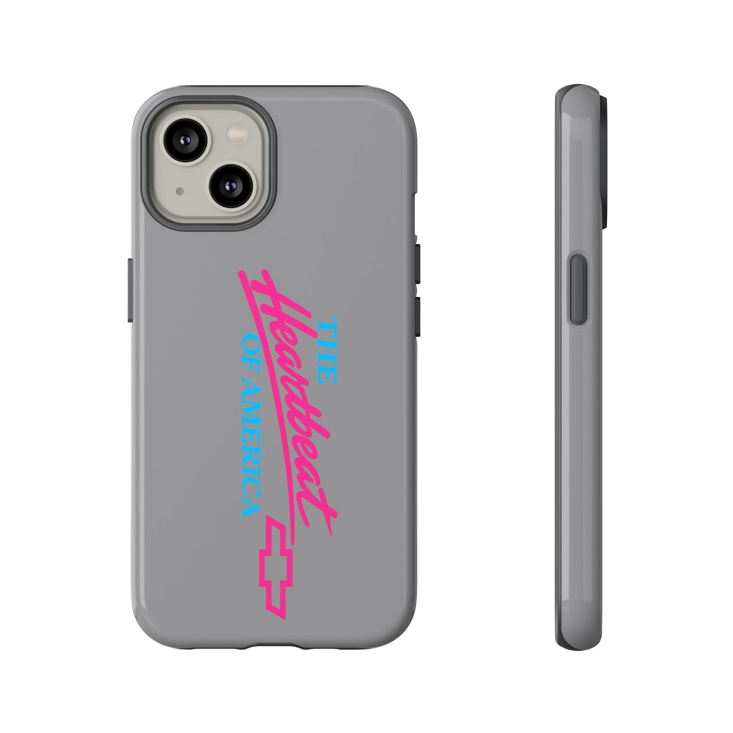 Silver “The Heartbeat of America” Retro Chevy Logo, Slim Protective Cover