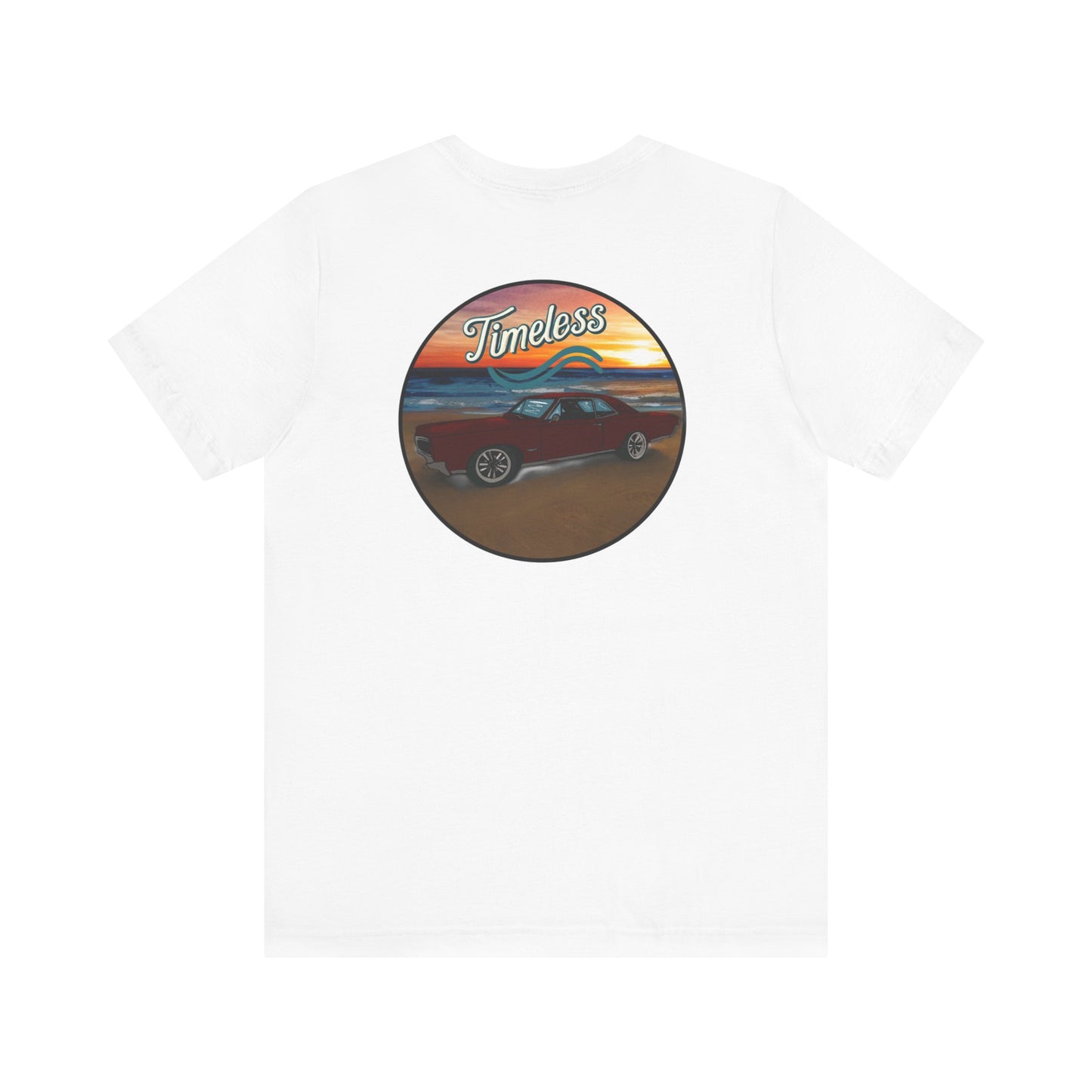 Vintage GTO on Beach Unisex Tee, Muscle Car Lover Gift, Classic Car Enthusiast