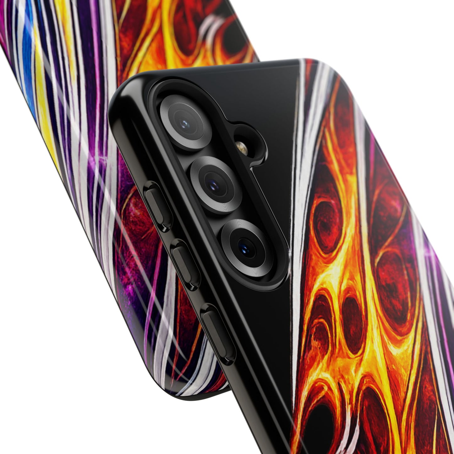 Flaming Abstract Stripes Tough Case | Colorful Phone Cover