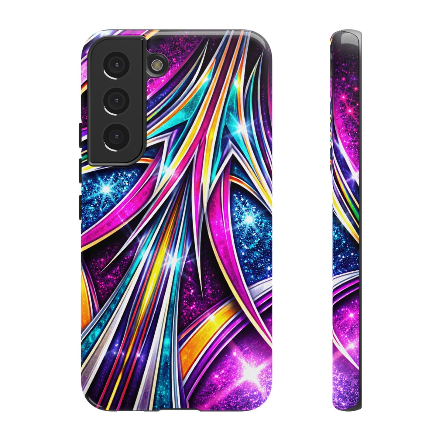 Custom Lowrider Pinstripe Swirl Tough Phone Case – Impact Resistant