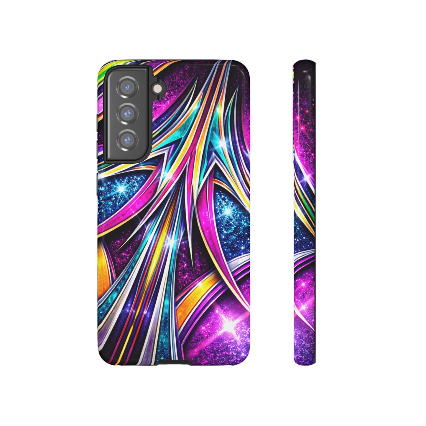 Custom Lowrider Pinstripe Swirl Tough Phone Case – Impact Resistant