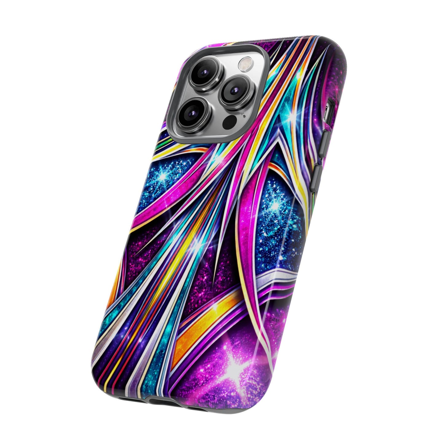 Custom Lowrider Pinstripe Swirl Tough Phone Case – Impact Resistant