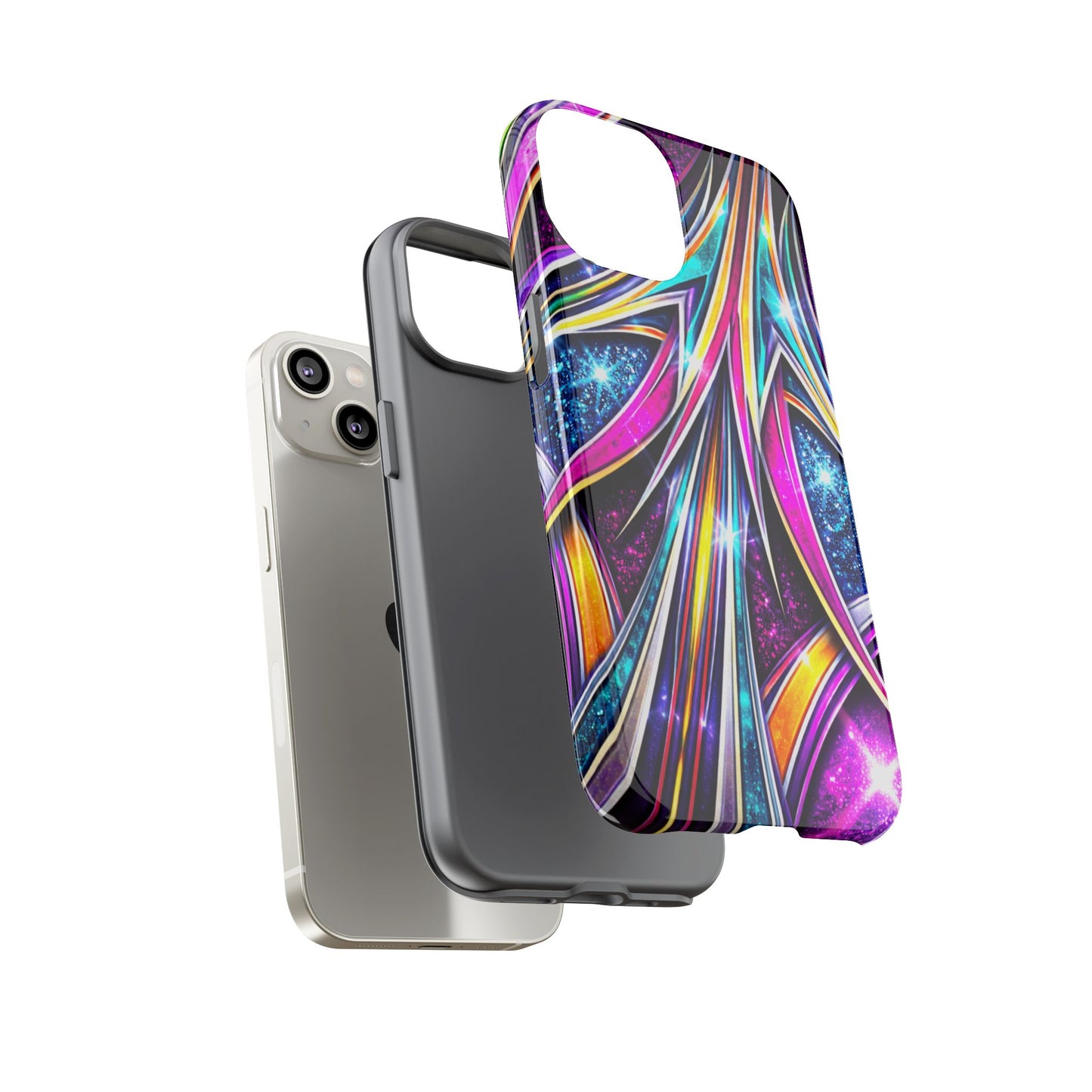 Custom Lowrider Pinstripe Swirl Tough Phone Case – Impact Resistant