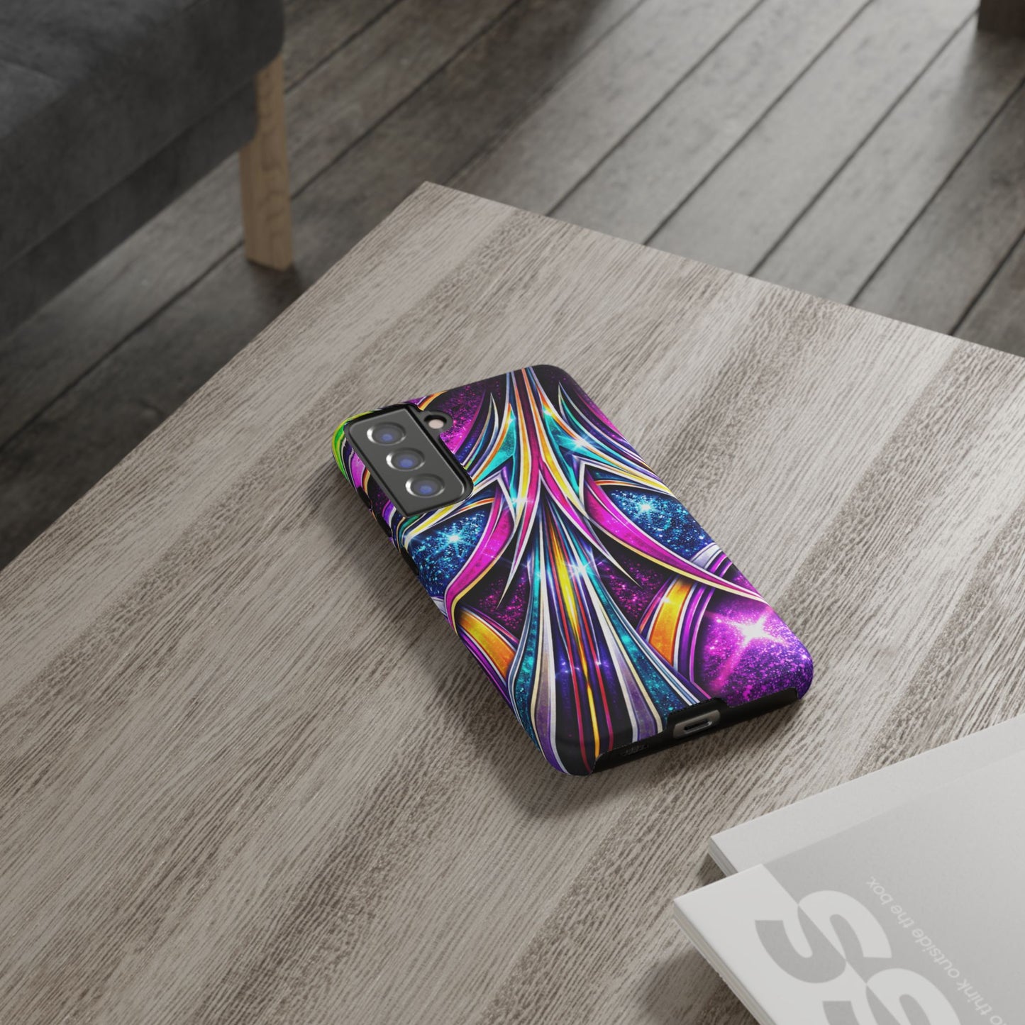 Custom Lowrider Pinstripe Swirl Tough Phone Case – Impact Resistant