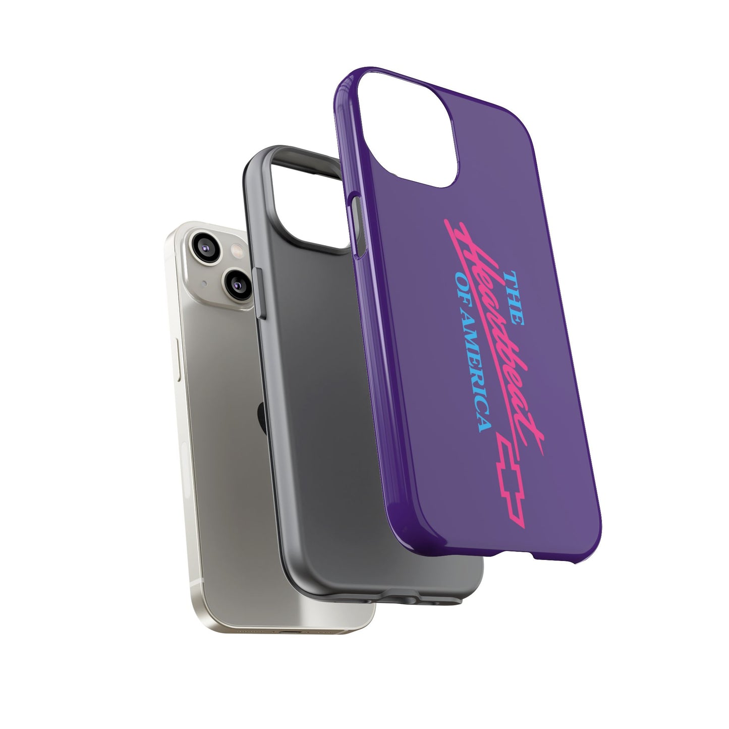 Purple  “The Heartbeat of America” Retro Chevy Logo, Slim Protective Cover