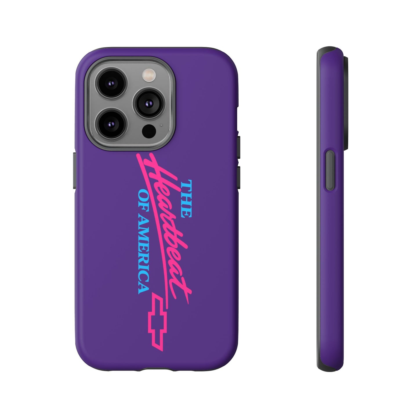 Purple  “The Heartbeat of America” Retro Chevy Logo, Slim Protective Cover