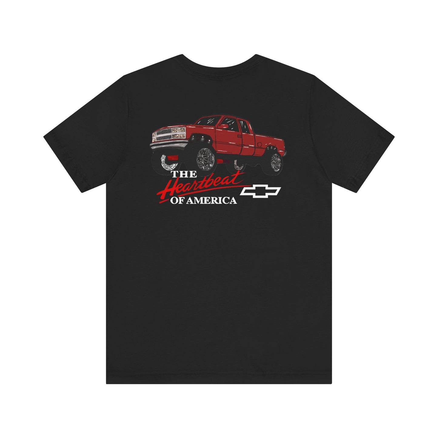 Heartbeat America Tee, Unisex Short Sleeve T-Shirt, Casual Vintage Style,