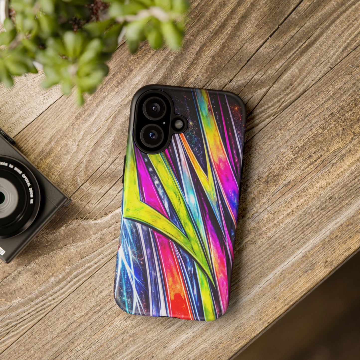 Neon Graffiti Phone Case | Tough Case, Vivid Abstract Street Art