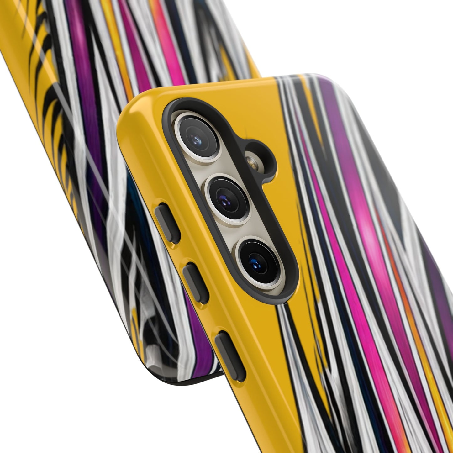 Yellow Abstract Stripes Phone Case | Tough Protective Phone Case