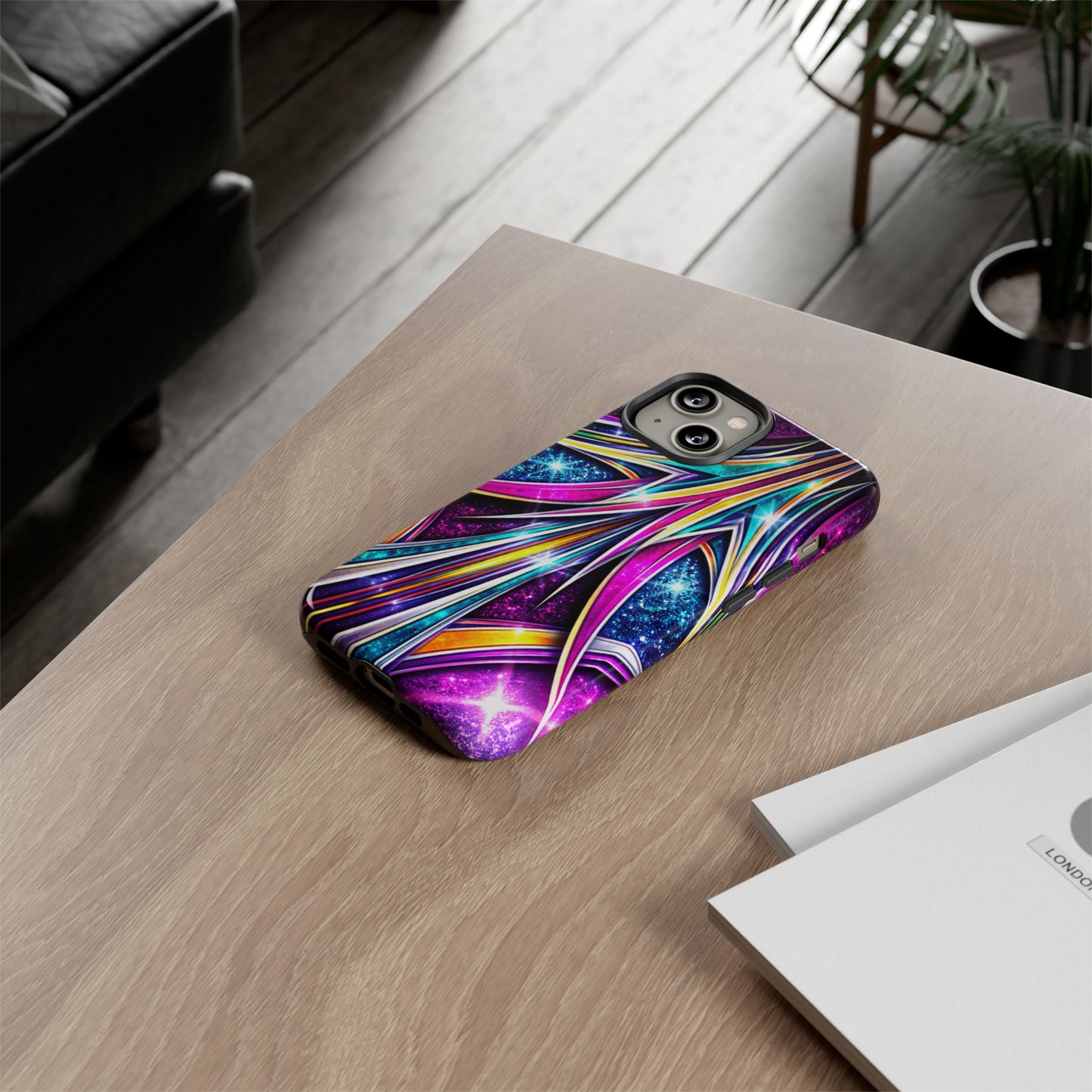 Custom Lowrider Pinstripe Swirl Tough Phone Case – Impact Resistant