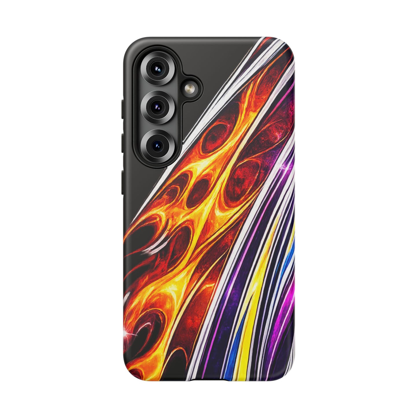 Flaming Abstract Stripes Tough Case | Colorful Phone Cover