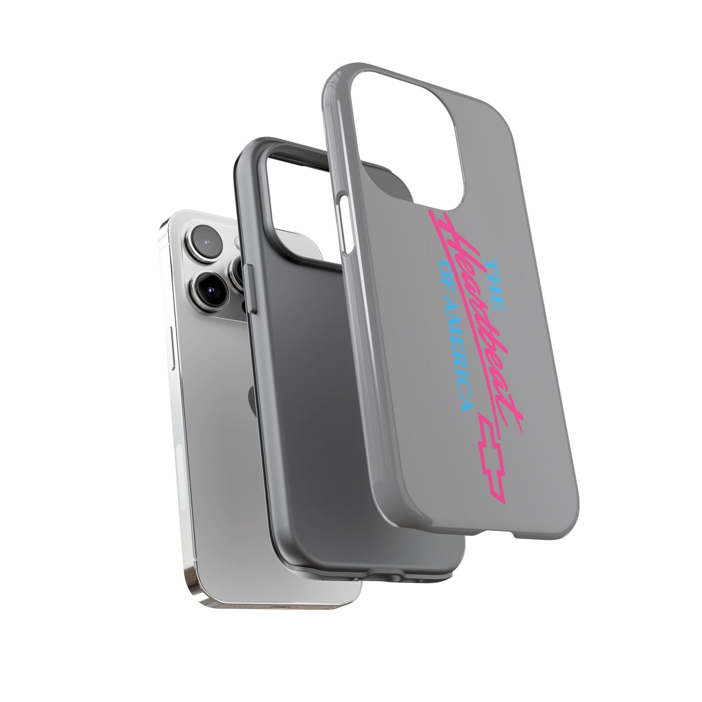 Silver “The Heartbeat of America” Retro Chevy Logo, Slim Protective Cover
