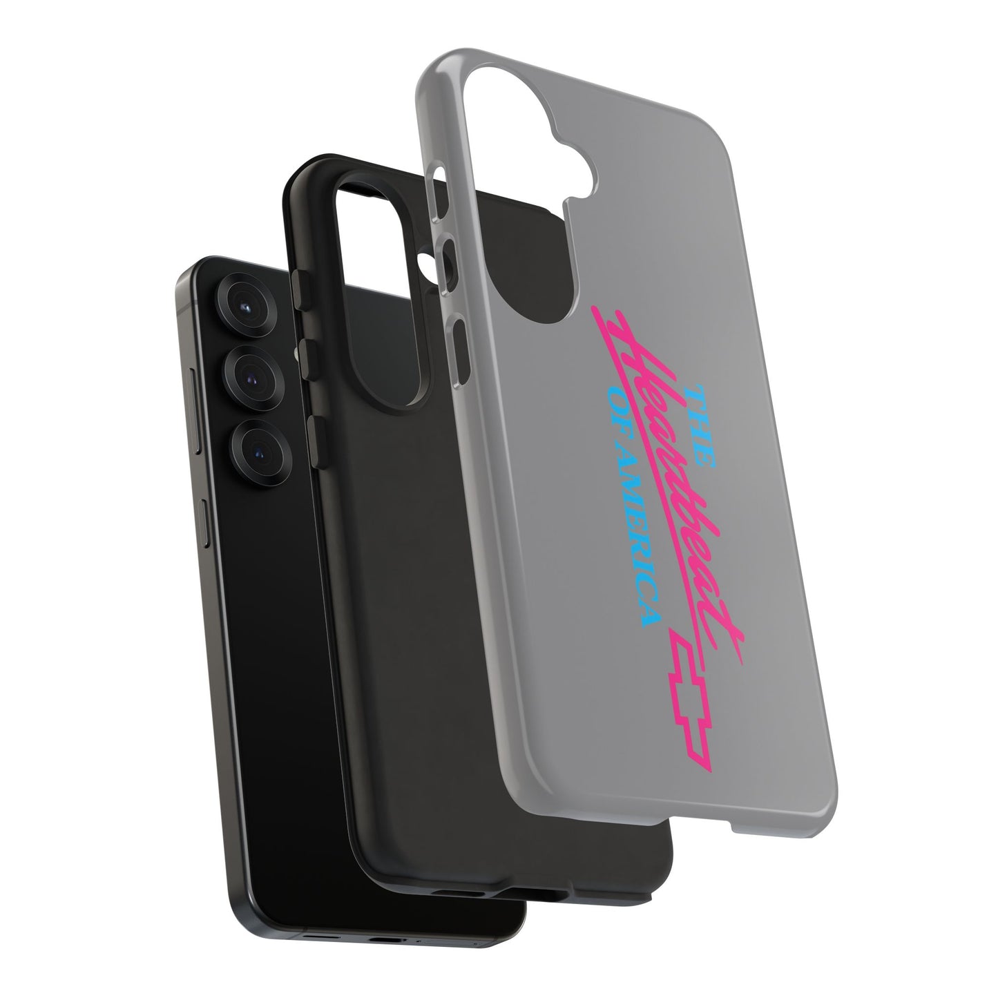 Silver “The Heartbeat of America” Retro Chevy Logo, Slim Protective Cover