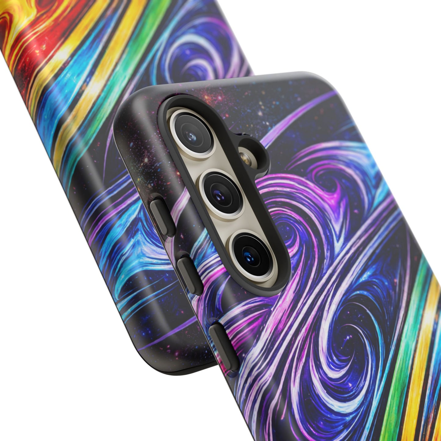 Abstract Cosmic Swirls phone case | Galaxy Rainbow Protective Case
