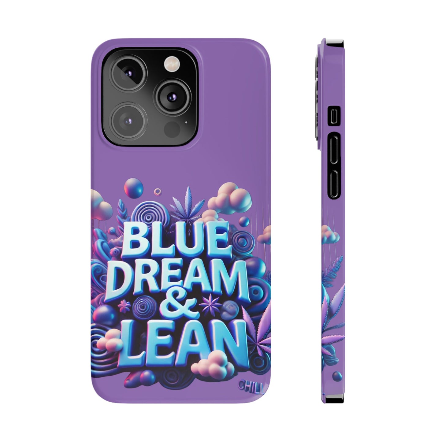 Vibrant Slim Phone Cases - 'Blue Dream & Lean' Design for Trendsetters