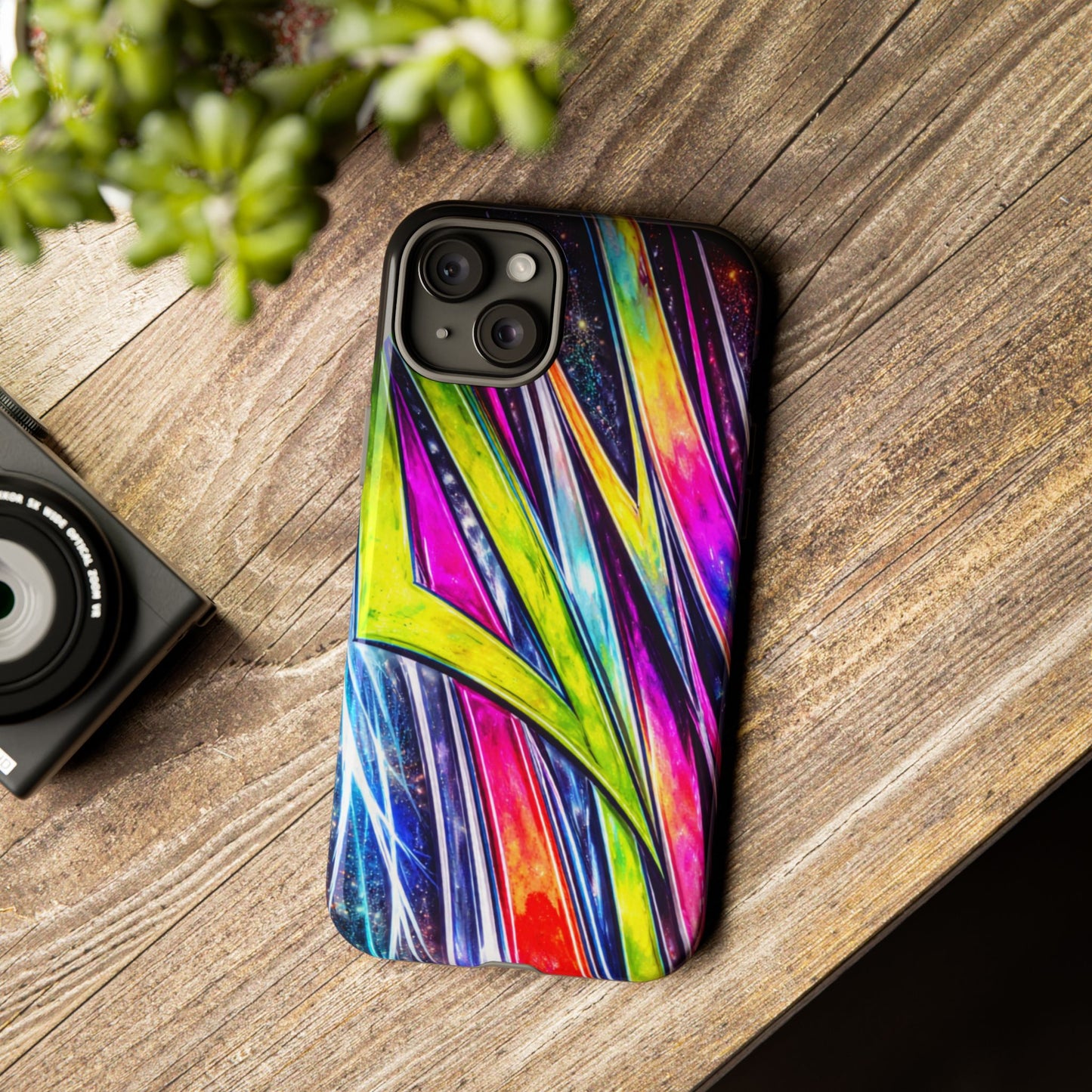 Neon Graffiti Phone Case | Tough Case, Vivid Abstract Street Art