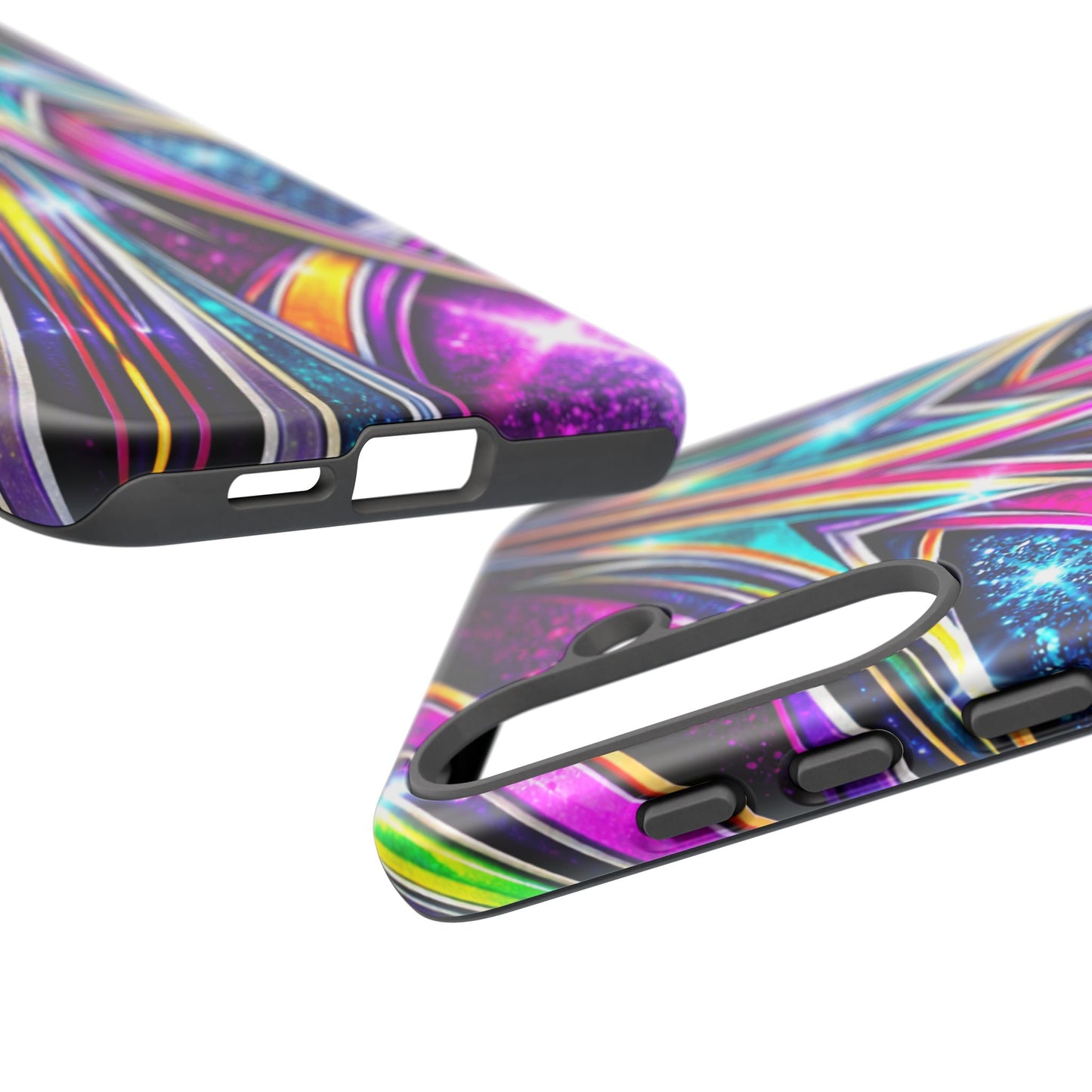 Custom Lowrider Pinstripe Swirl Tough Phone Case – Impact Resistant