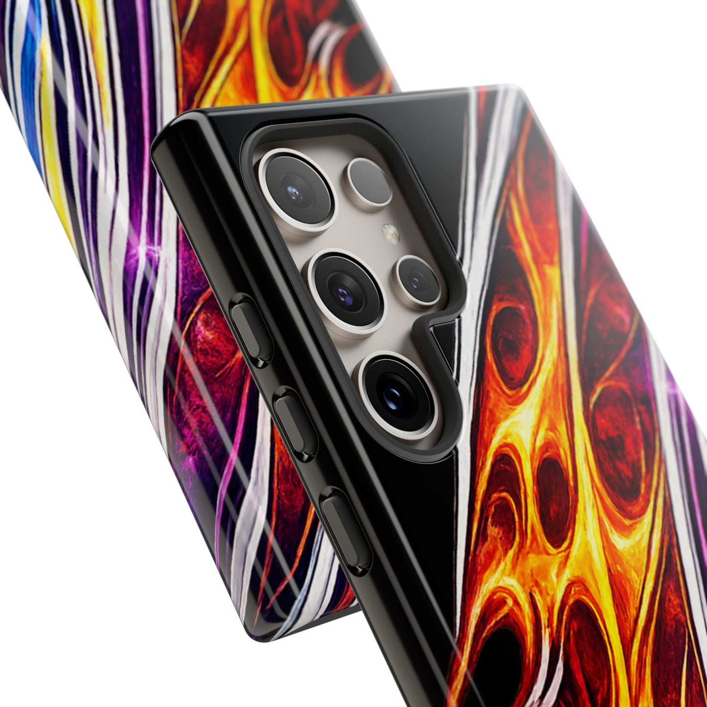 Flaming Abstract Stripes Tough Case | Colorful Phone Cover