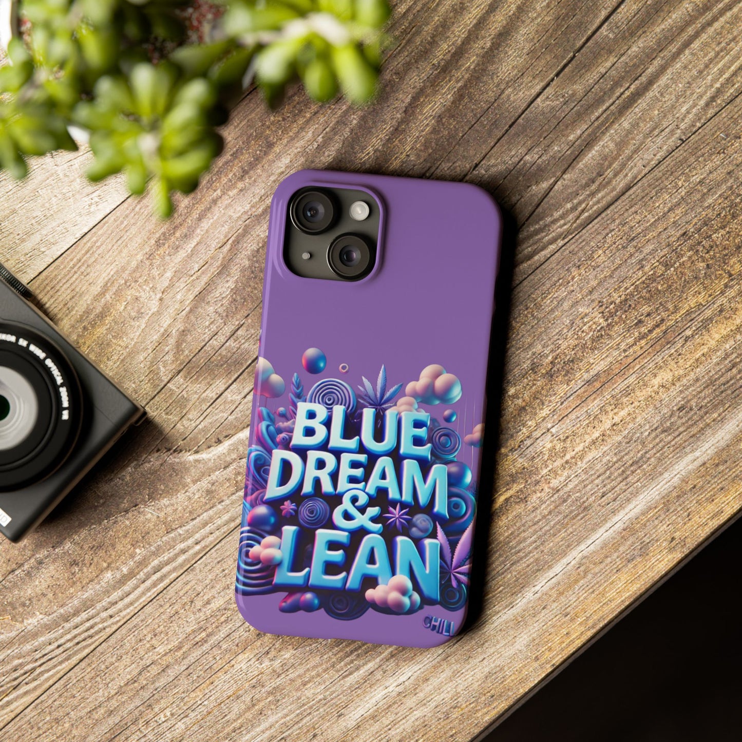 Vibrant Slim Phone Cases - 'Blue Dream & Lean' Design for Trendsetters