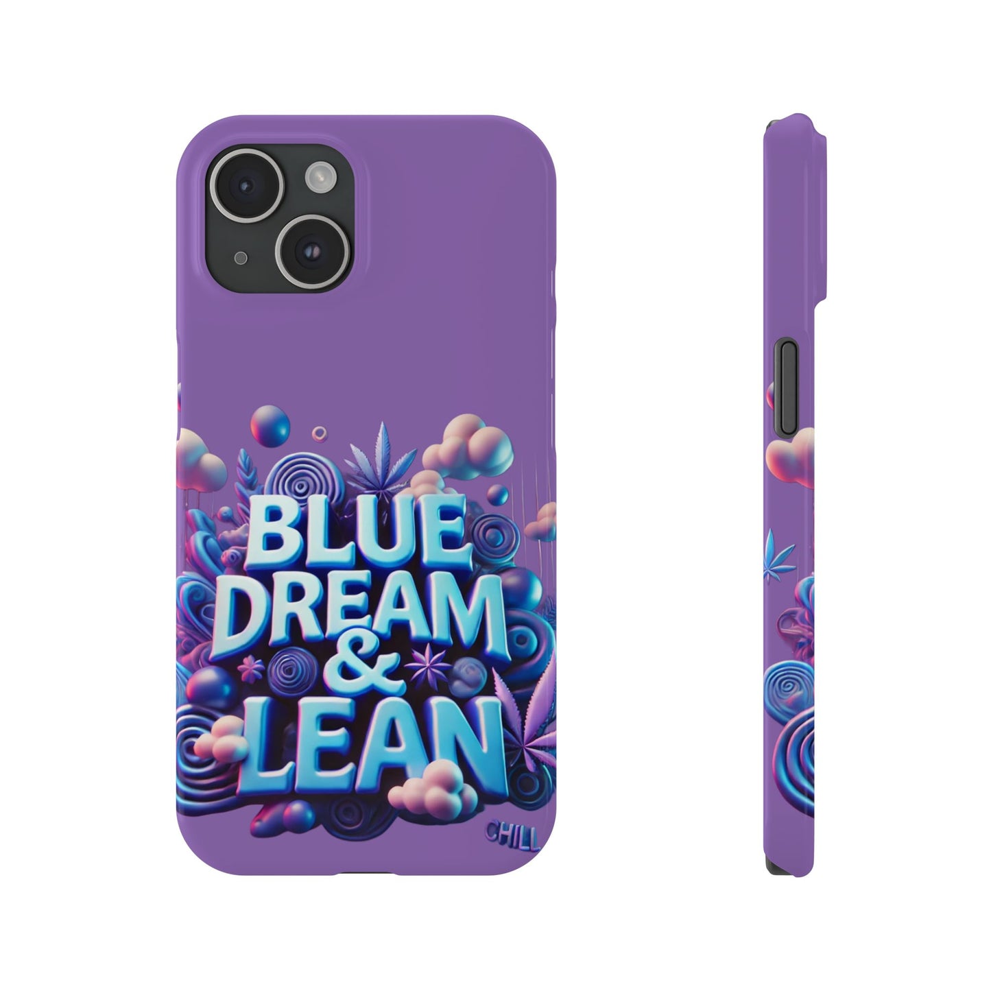 Vibrant Slim Phone Cases - 'Blue Dream & Lean' Design for Trendsetters