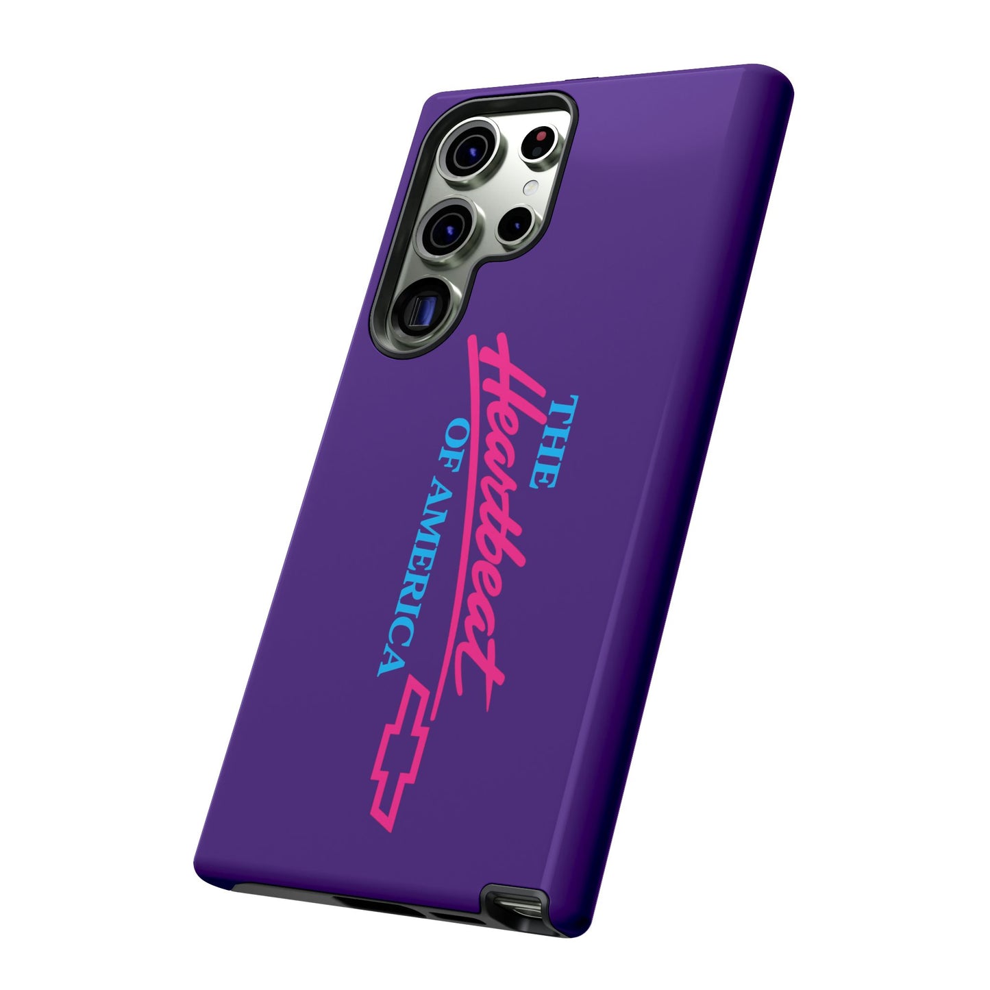 Purple  “The Heartbeat of America” Retro Chevy Logo, Slim Protective Cover