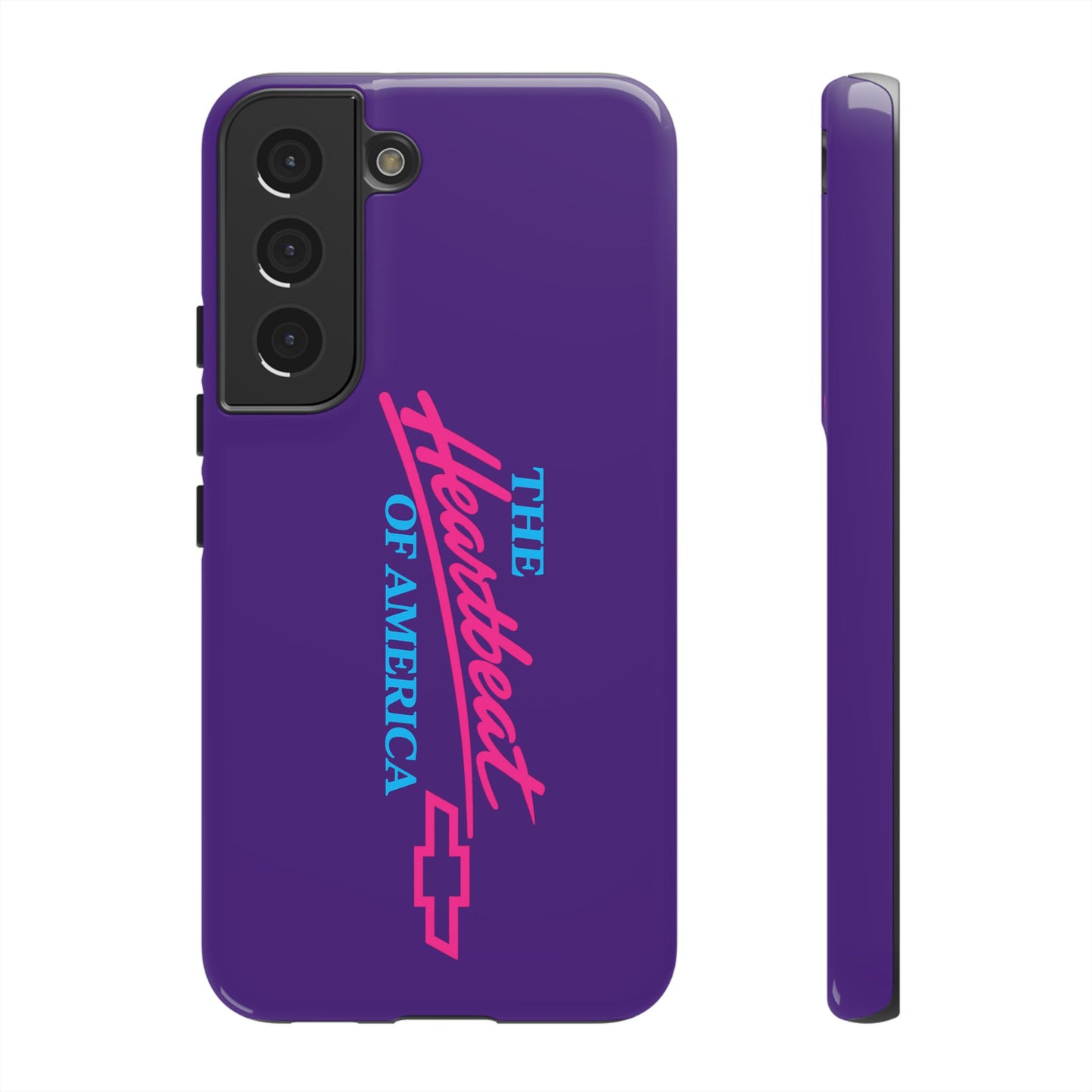 Purple  “The Heartbeat of America” Retro Chevy Logo, Slim Protective Cover