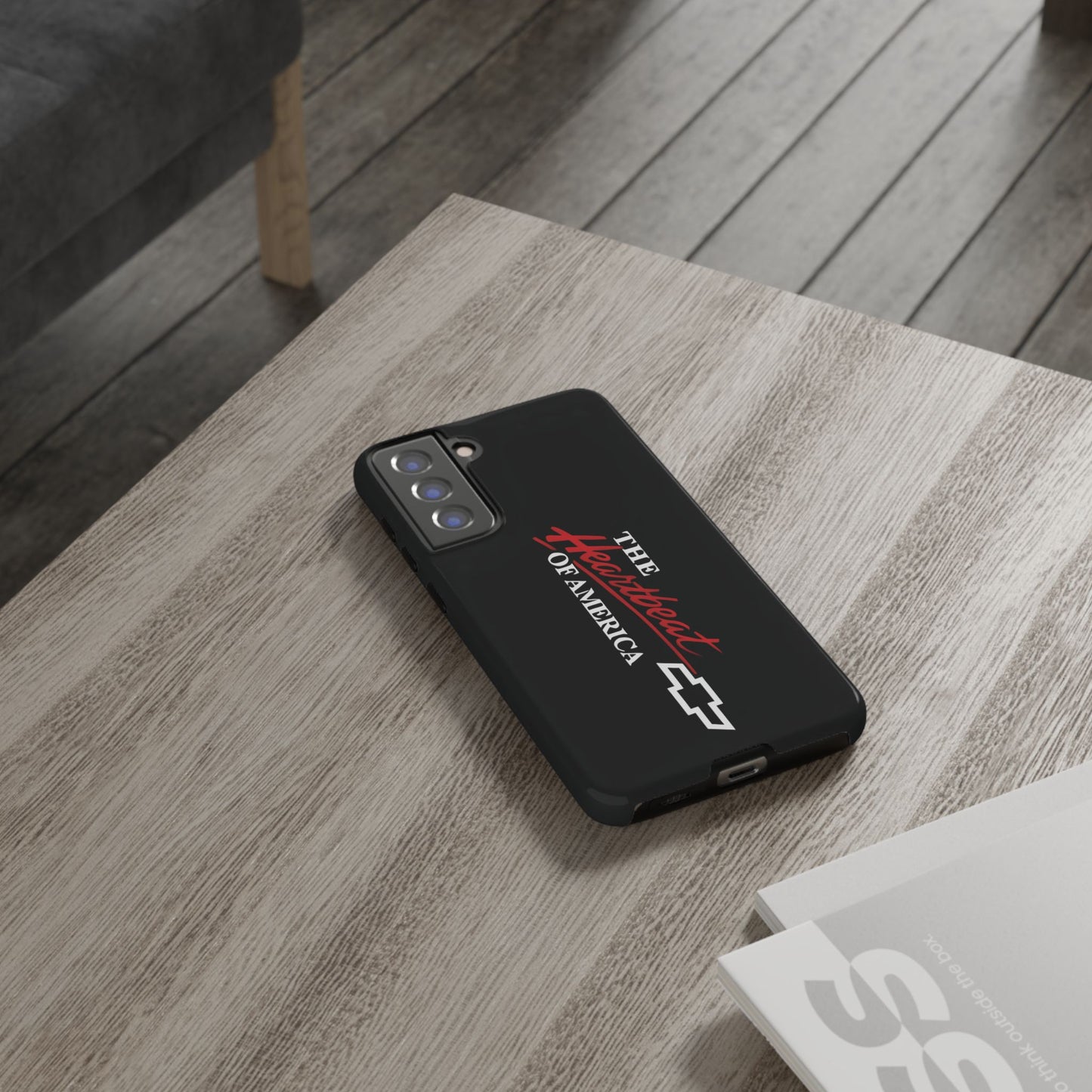 Chevy Phone Case, Tough Cases for Car Lovers, Vintage Style Cover, Heartbeat