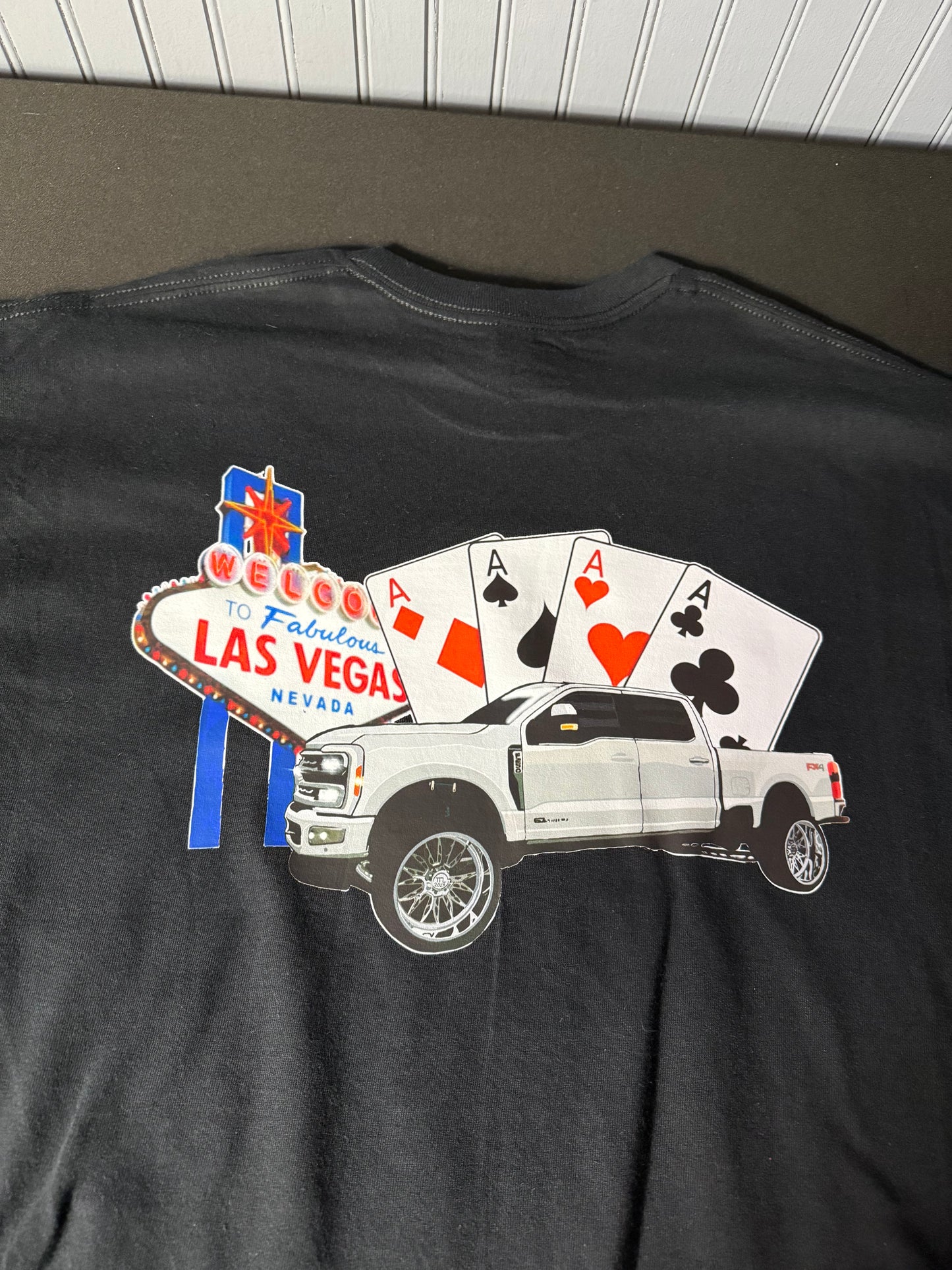 Vegas Royal Flush Lifted Truck Tee