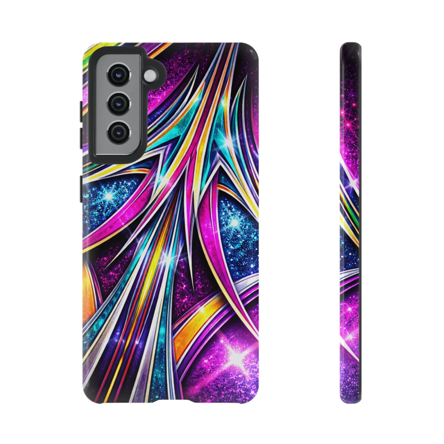 Custom Lowrider Pinstripe Swirl Tough Phone Case – Impact Resistant