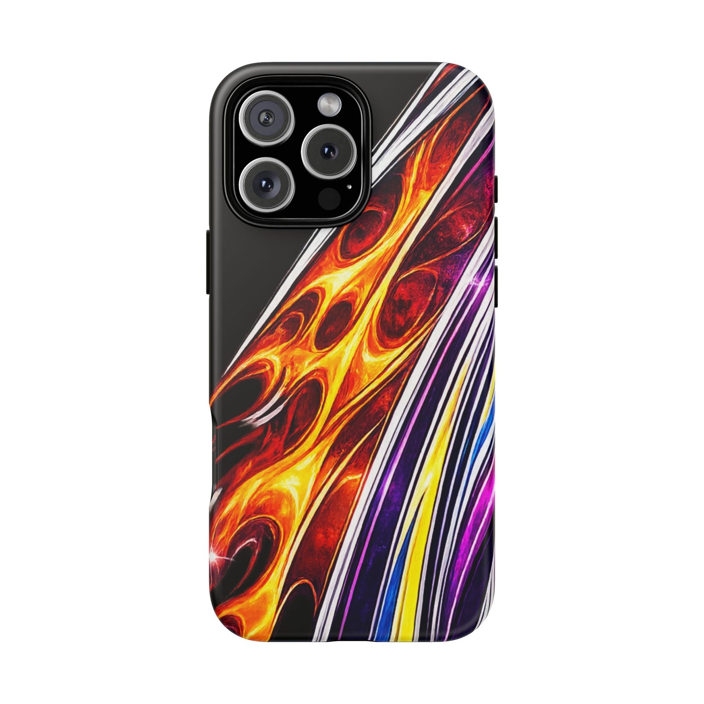 Flaming Abstract Stripes Tough Case | Colorful Phone Cover
