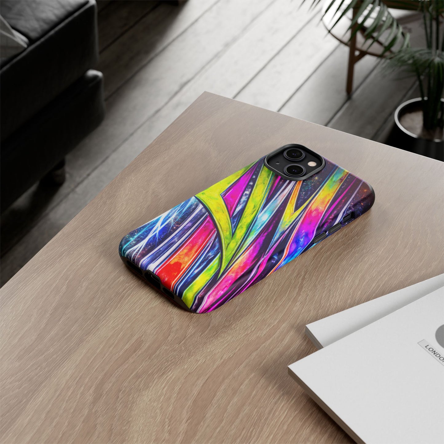 Neon Graffiti Phone Case | Tough Case, Vivid Abstract Street Art