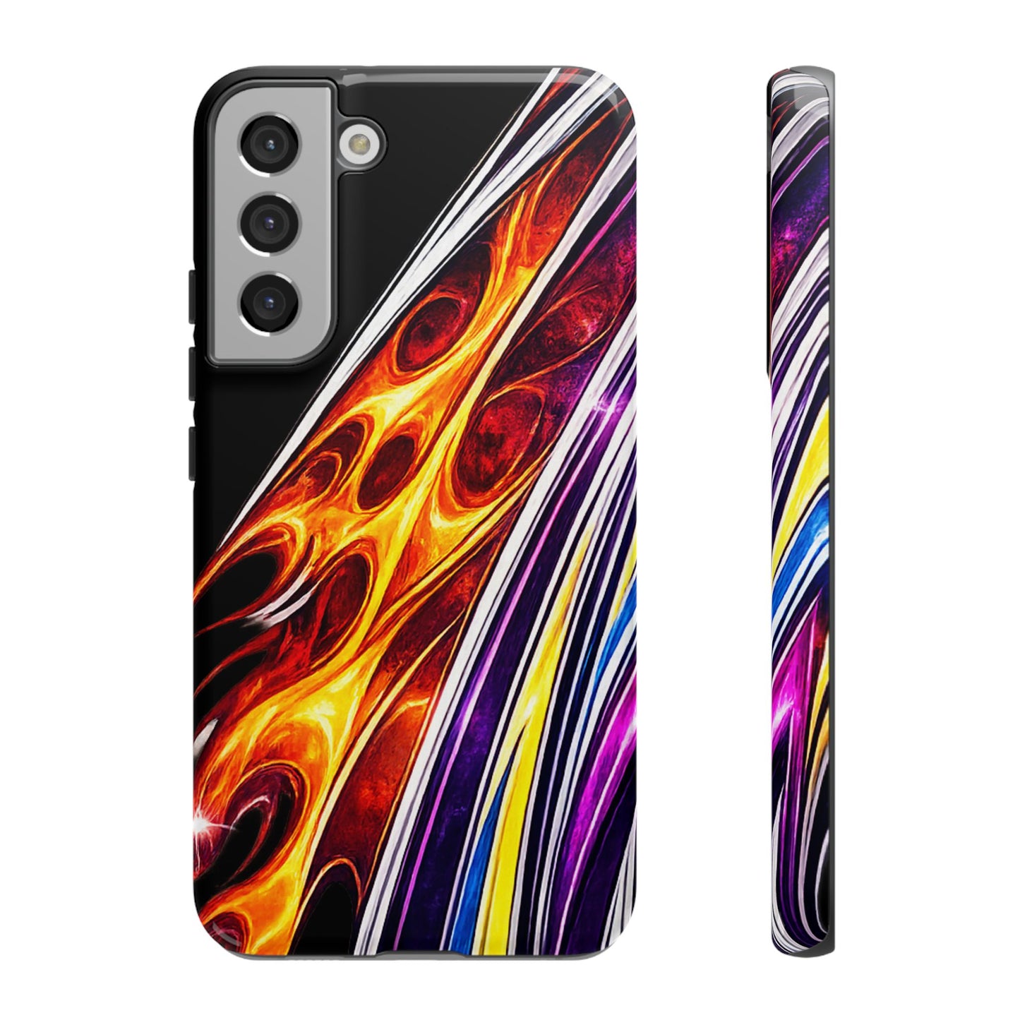 Flaming Abstract Stripes Tough Case | Colorful Phone Cover