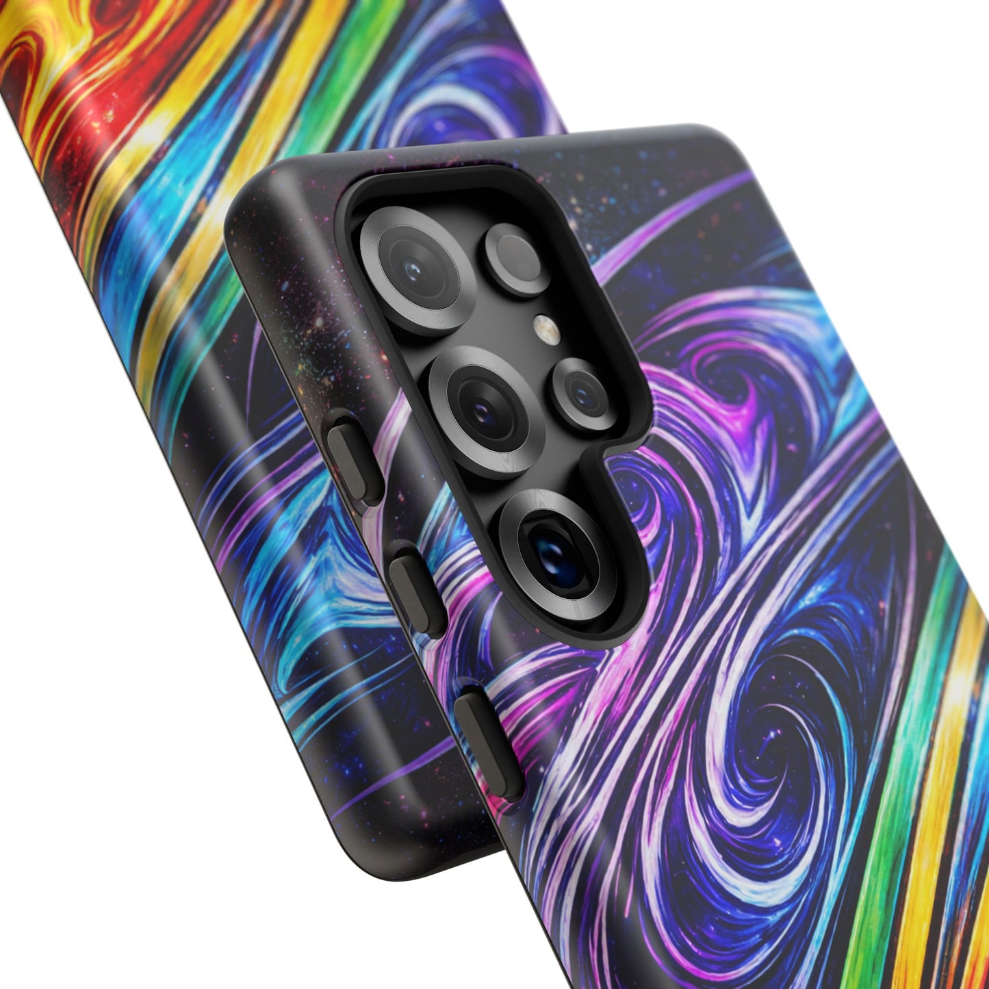 Abstract Cosmic Swirls phone case | Galaxy Rainbow Protective Case