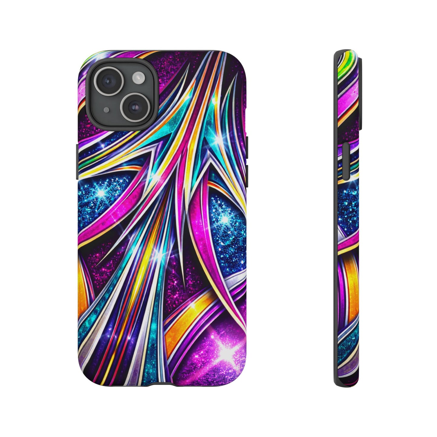 Custom Lowrider Pinstripe Swirl Tough Phone Case – Impact Resistant