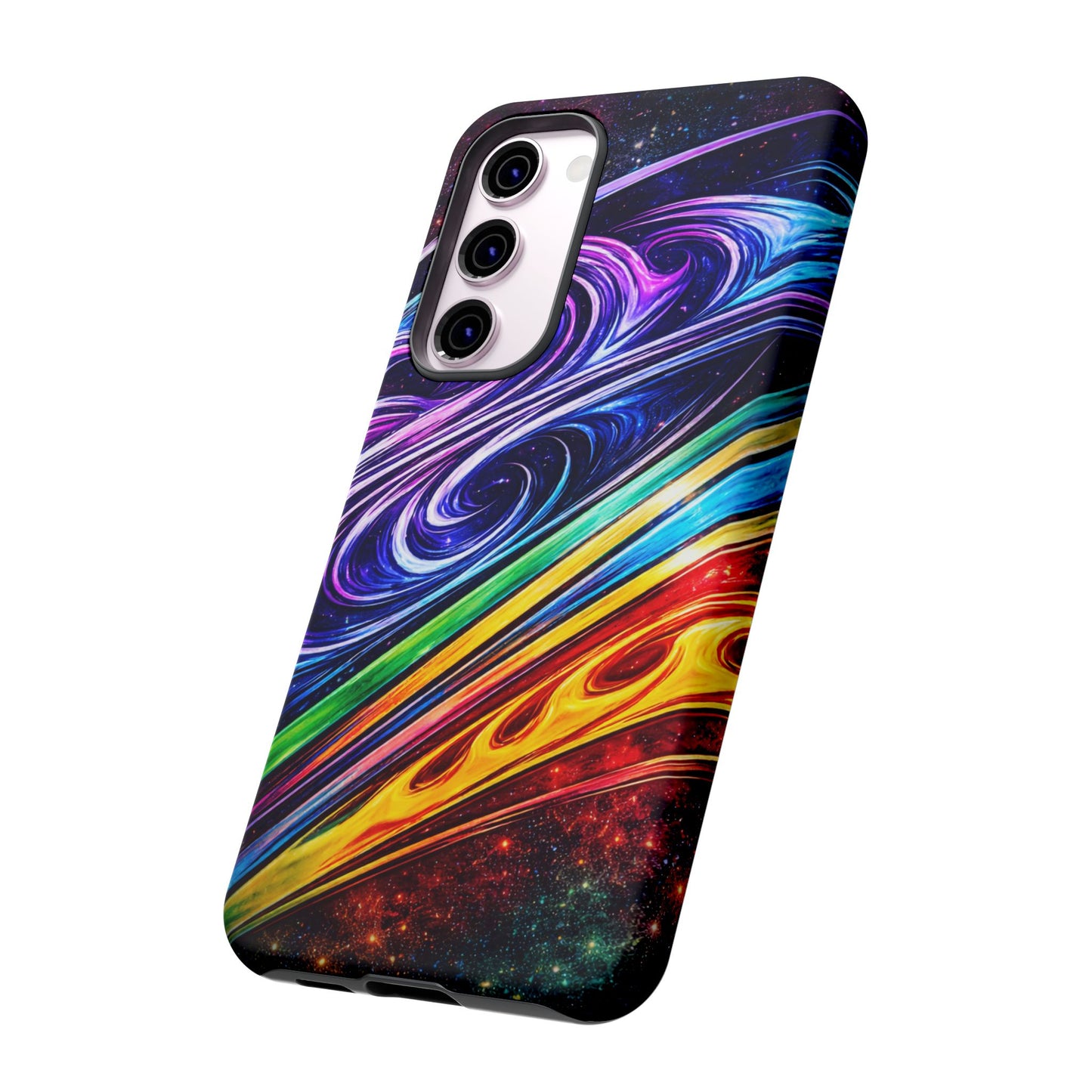 Abstract Cosmic Swirls phone case | Galaxy Rainbow Protective Case