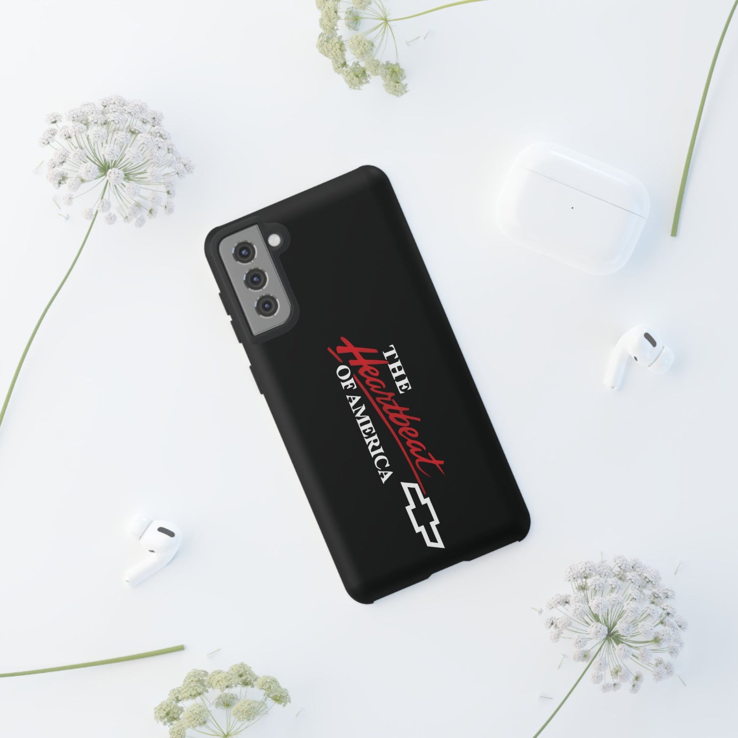 Chevy Phone Case, Tough Cases for Car Lovers, Vintage Style Cover, Heartbeat