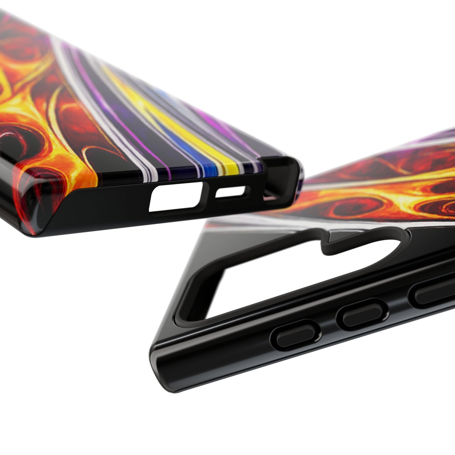 Flaming Abstract Stripes Tough Case | Colorful Phone Cover