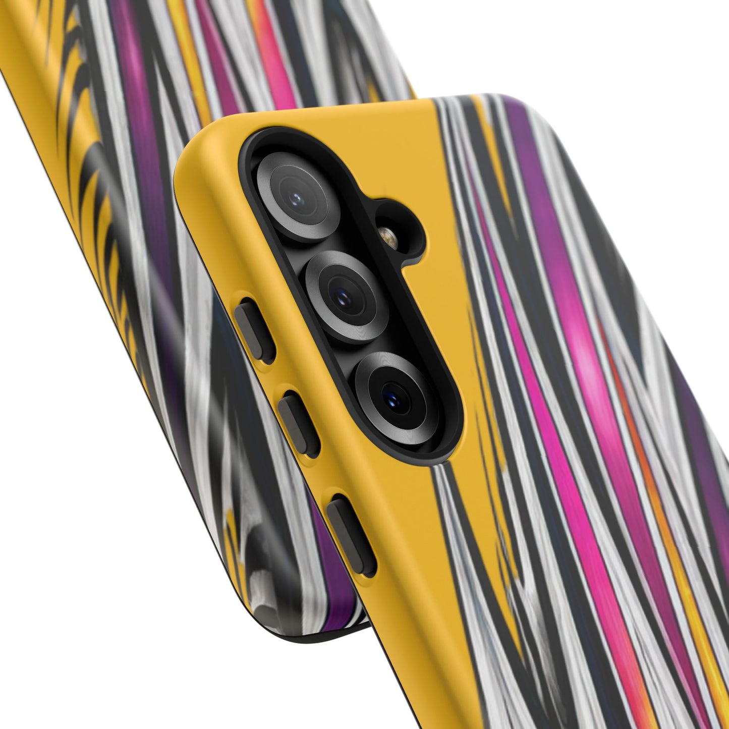 Yellow Abstract Stripes Phone Case | Tough Protective Phone Case
