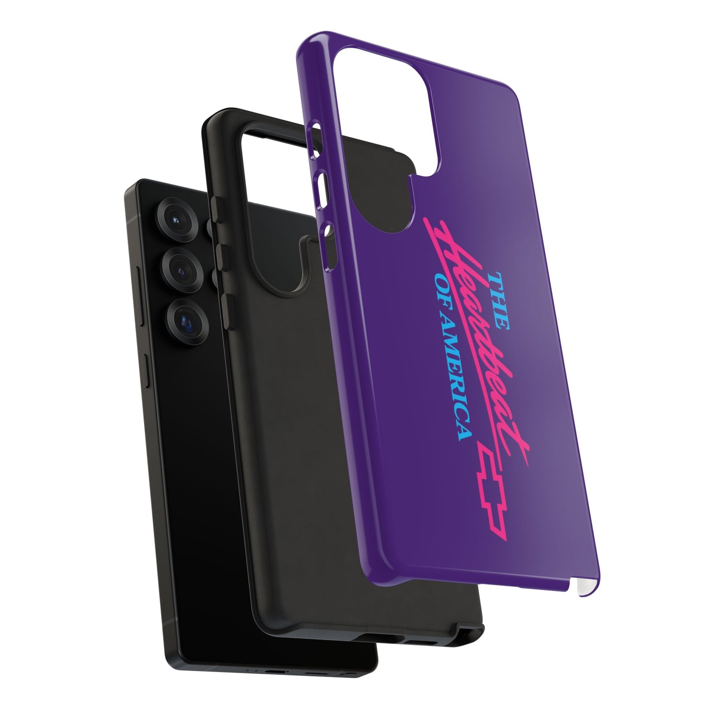 Purple  “The Heartbeat of America” Retro Chevy Logo, Slim Protective Cover