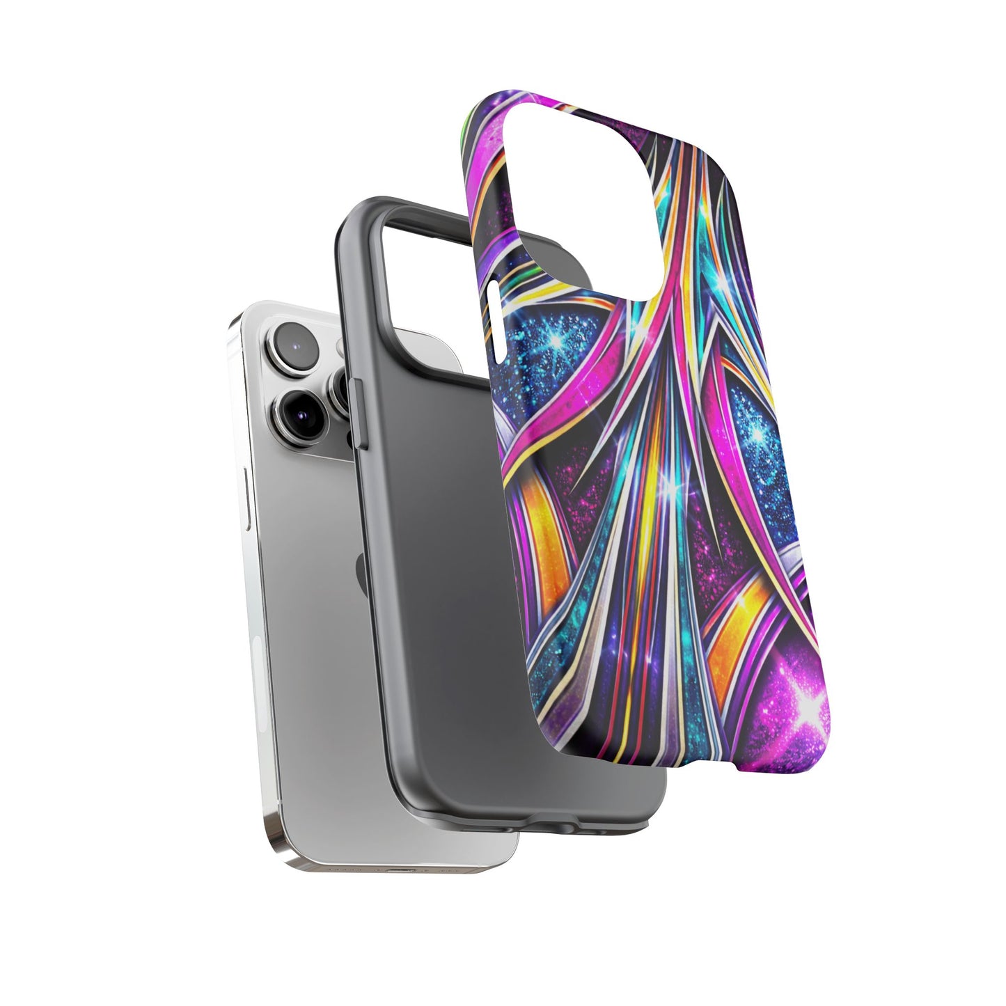 Custom Lowrider Pinstripe Swirl Tough Phone Case – Impact Resistant
