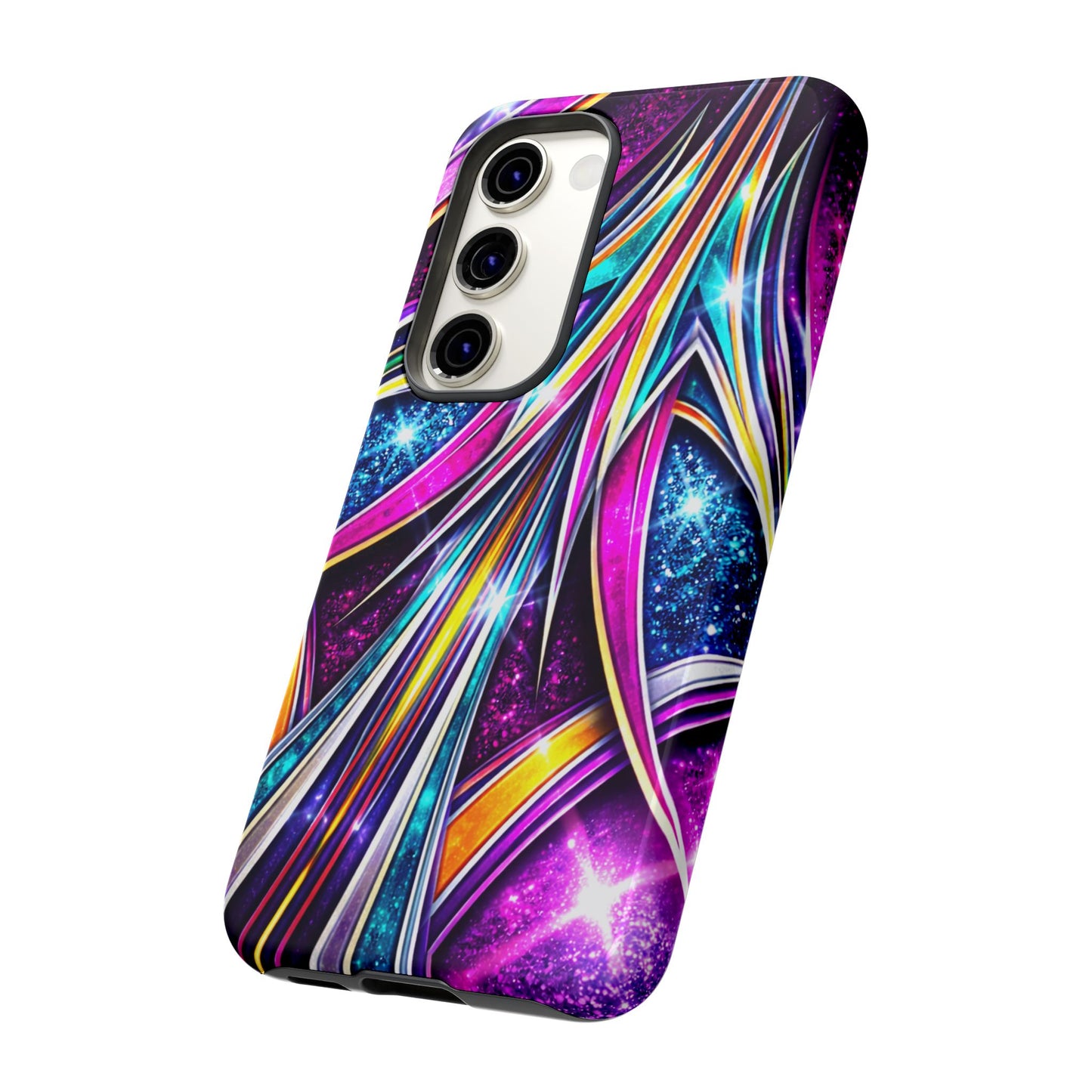 Custom Lowrider Pinstripe Swirl Tough Phone Case – Impact Resistant