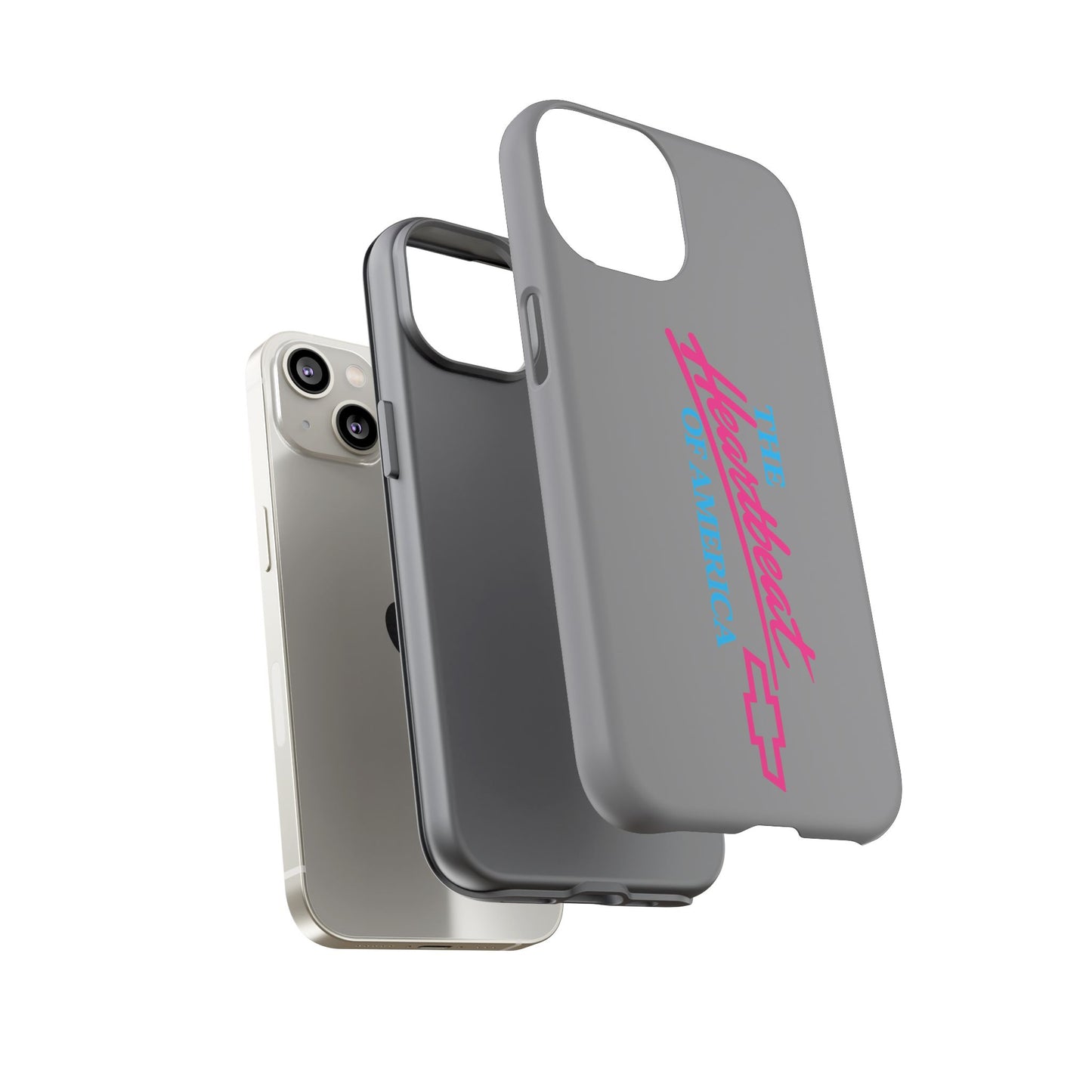 Silver “The Heartbeat of America” Retro Chevy Logo, Slim Protective Cover