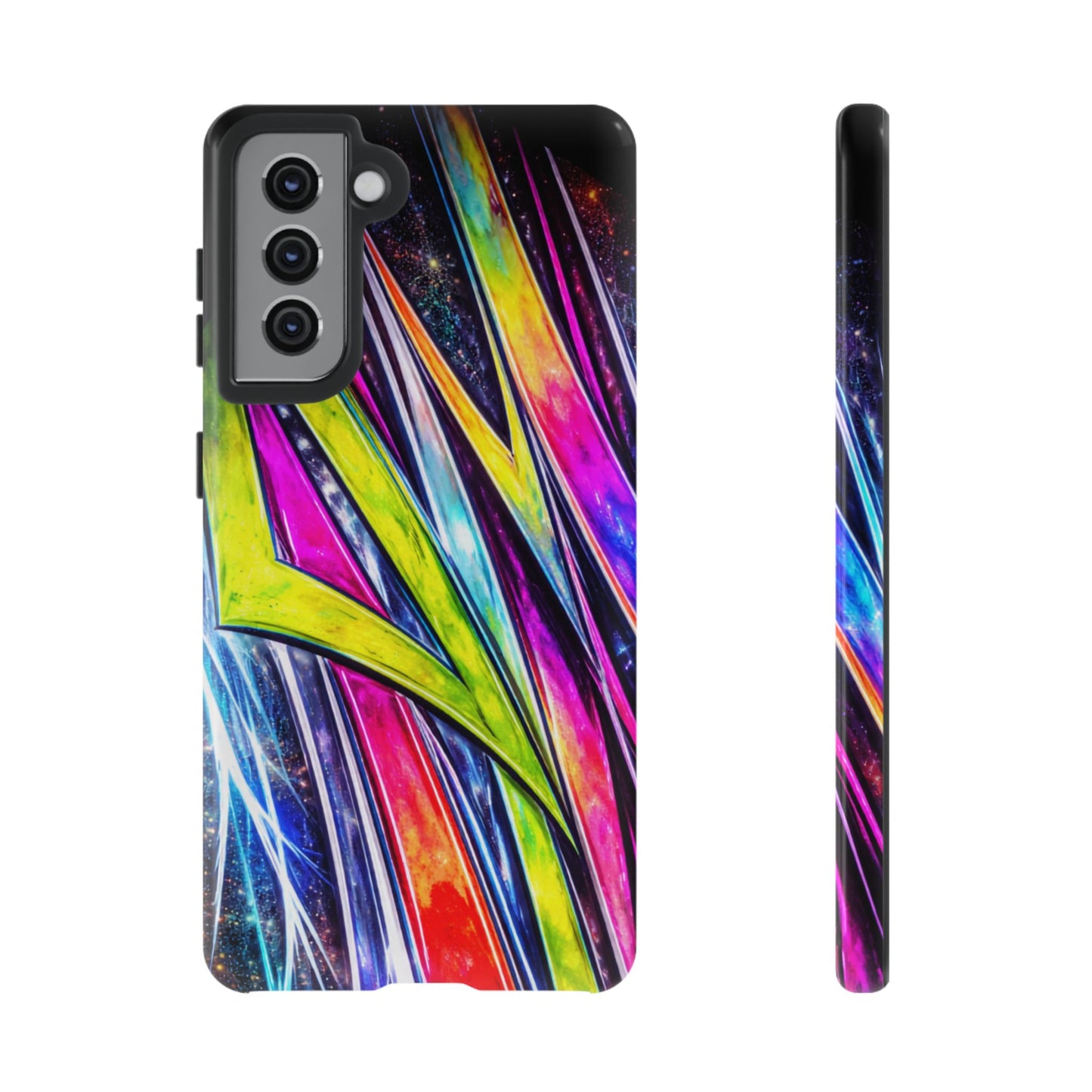 Neon Graffiti Phone Case | Tough Case, Vivid Abstract Street Art