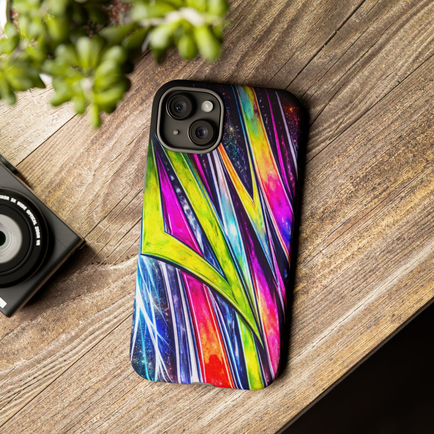 Neon Graffiti Phone Case | Tough Case, Vivid Abstract Street Art
