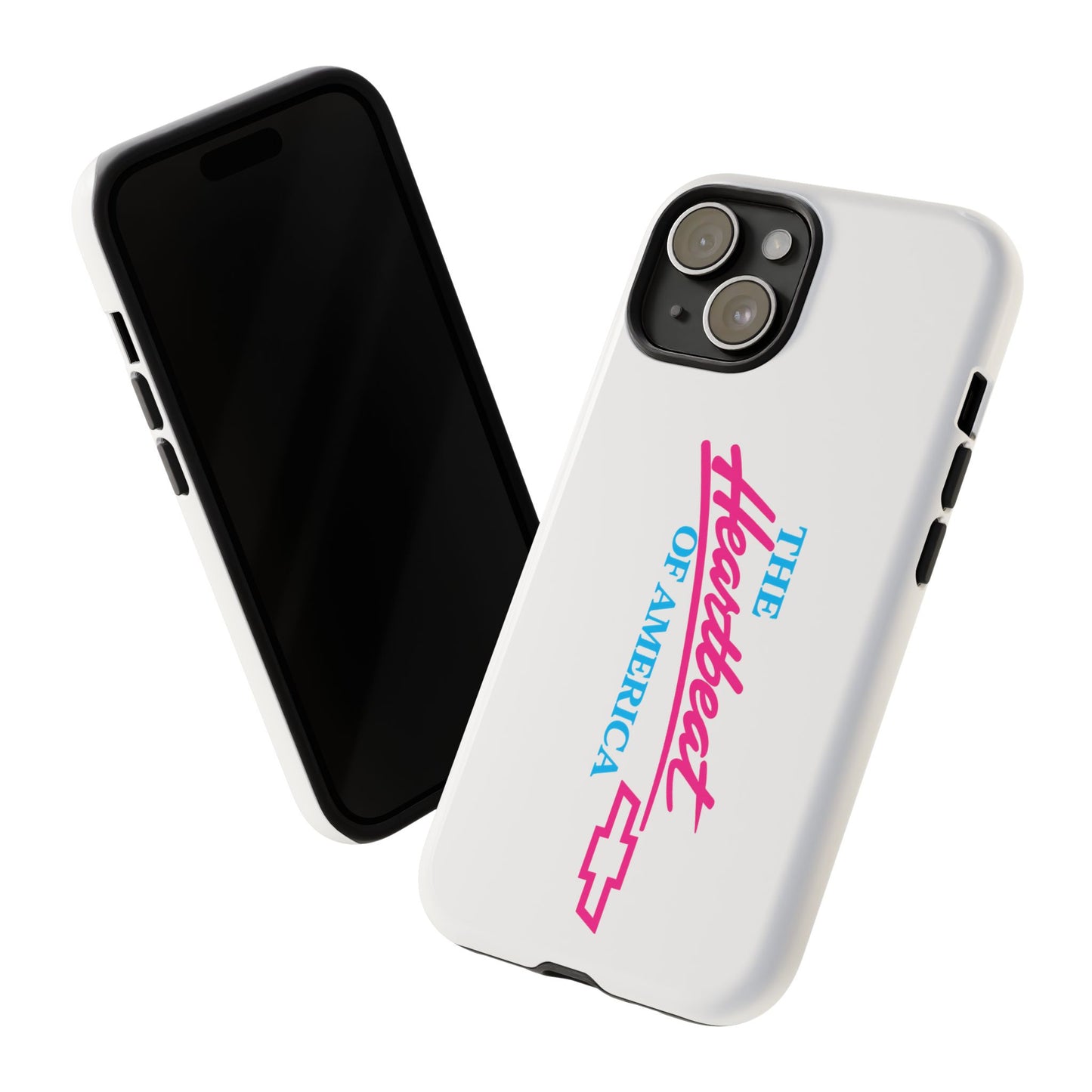 White  “The Heartbeat of America” Retro Chevy Logo, Slim Protective Cover